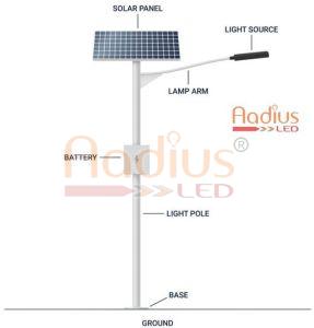 40W Smart Pole Solar LED Street Light
