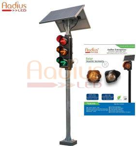 Solar Powered Traffic Signal Blinker Light