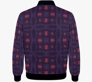 Womens Indigo Morse Code Bomber Jacket