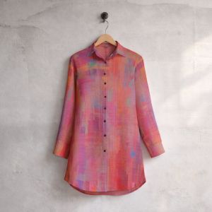 Womens Coral Dress Shirt