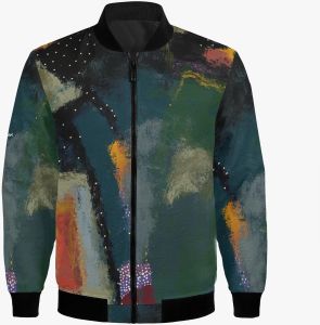 Womens Starry Night Bomber Jacket