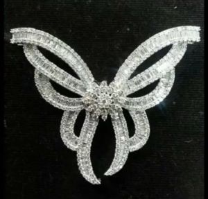 Diamond Butterfly Brooch