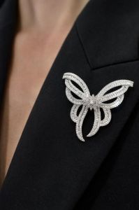 Diamond Butterfly Brooch
