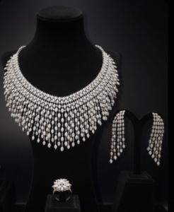 K Jewels Designer Diamond Necklace Set