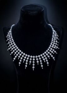 K Jewels Statement Diamond Necklace