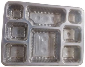 8 CP Plastic Disposable Meal Tray