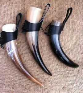 Leather Holder Drinking Horn