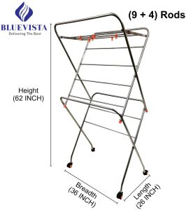 13 Rod Steel Foldable Drying Stand