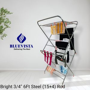 6 Feet Heavy Duty Multi Rod Steel Drying Stand