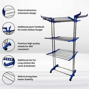 Adjustable Multi Tier Clothes Drying Stand