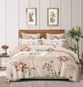 Double Bed Cotton Floral Printed Bedsheet Set