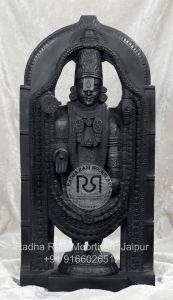 Black Marble Tirupati Balaji Statue
