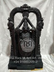 Black Marble Tirupati Balaji Statue