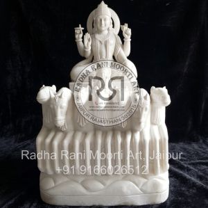 White Marble Surya Dev Moorti
