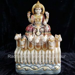 White Marble Surya Dev Moorti