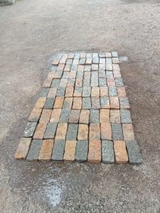 Yellow Multicolor Sandstone Cobble Stone Pavers