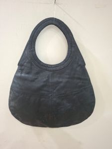 Black Leather Hobo Bag