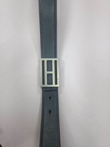 Designer Reversible Black Leather Belt