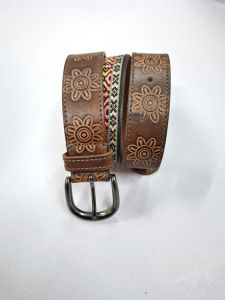 Handcrafted Genuine Brown Leather Belt