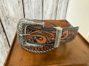 Handcrafted Genuine Orange Leather Belt