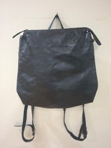 Ladies Black Leather Backpack Bag