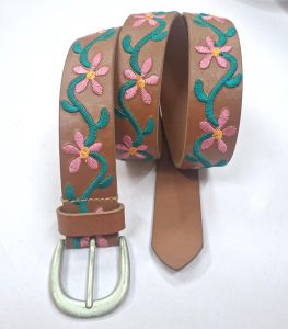 Ladies Leather Embroidery Premium Quality Belt