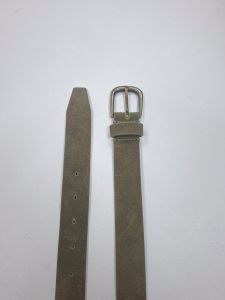 Mens Classic Matt Grey Leather Belt