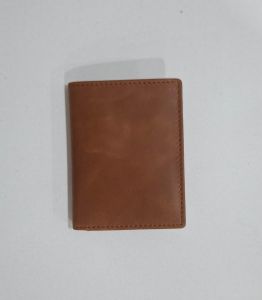 Mens Compact Brown Leather Wallet