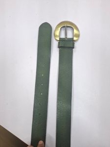 Mens Olive Green Leather Belt