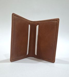Mens Slim Brown Leather Card Holder