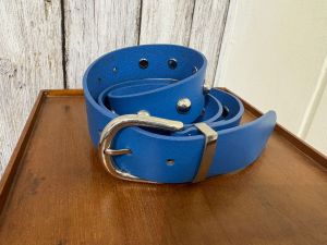 Mens Stylish Blue Genuine Leather Belt