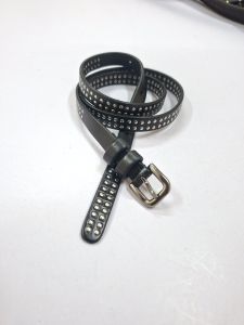 Premium Black Studded Leather Belt