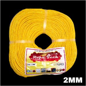 2mm Yellow Polypropylene Rope