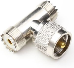 UHF Male to UHF Female to Female Connector