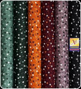 Ladies Batik Floral Printed Cotton Nighty Fabric