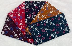 Ladies Floral Leaf Printed Cotton Nighty Fabric