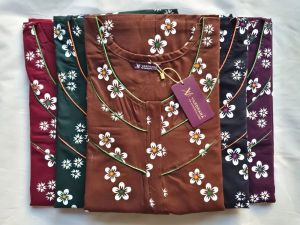 Ladies Floral Printed Cotton Nighty