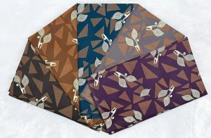 Ladies Geometric Leaf Print Cotton Nighty Fabric