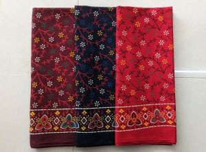 Ladies Rajwadi Floral Print Cotton Nighty Fabric