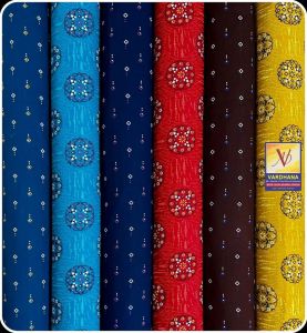 Ladies Vardhana Gold Rajwadi Designer Printed Cotton Nighty Fabric