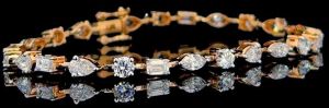 18K Multishape Diamond Bracelet