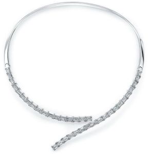 18K White Gold Diamond Choker Necklace