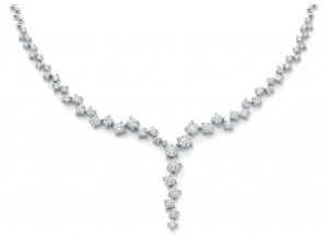 18K White Gold Diamond Tennis Necklace for Women