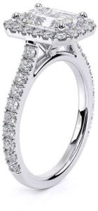 Emerald Cut Lab Grown Diamond Engagement Ring