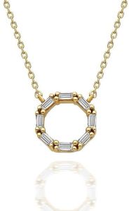Circular Gold Diamond Studded Pendant