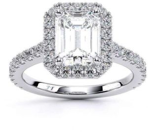 Emerald Cut Lab Grown Diamond Engagement Ring