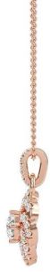 18K Rose Gold Diamond Pearl Pendant