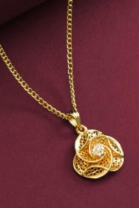 Yellow Gold Natural Diamond Pendant