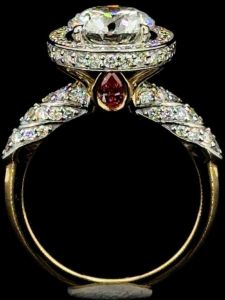 Lab Grown Diamond Designer Halo Engagement Ring