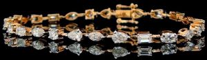 18K Multishape Diamond Bracelet